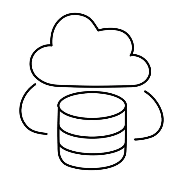 stock vector Modern design icon of cloud database