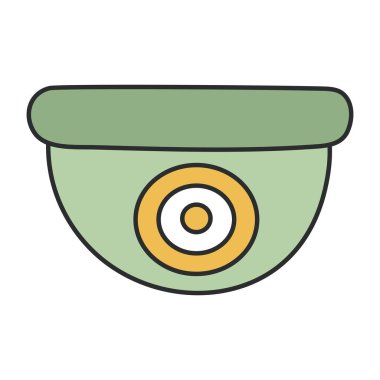 CCTV kamerasının düz tasarım simgesi