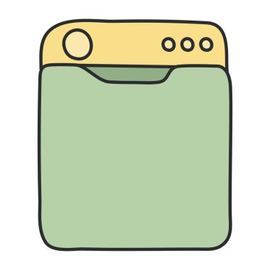 Çamaşır makinesinin simge tasarımı