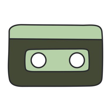 Ses kasetinin düz tasarım simgesi