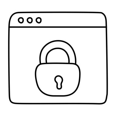 Web güvenliğinin modern tasarım simgesi