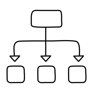 Hiyerarşinin kavramsal düz tasarım simgesi