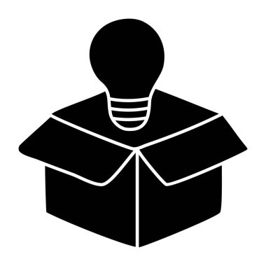 Kutunun dışındaki düşüncelerin modern tasarım simgesi 