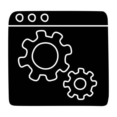 A unique design icon of web setting 