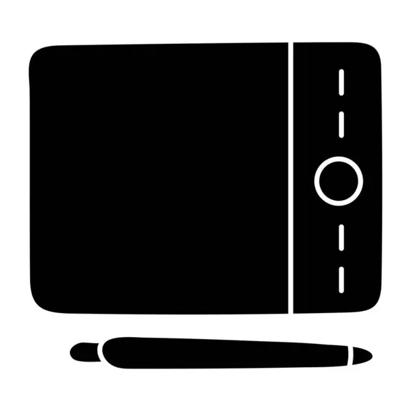 stock vector Trendy design icon of pen tablet 