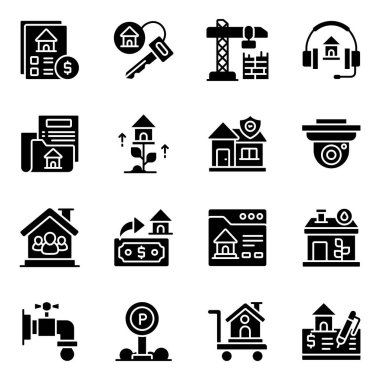 Binalar Kümesi Solid Simgeleri