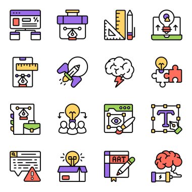 Sanat Eserleri Düz Simgeleri