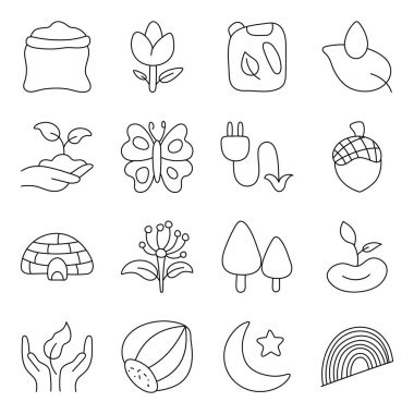 Botanik Doğrusal Simgeleri Kümesi 