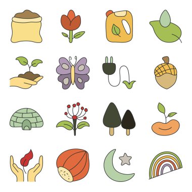 Botanik Doğrusal Simgeleri Kümesi 