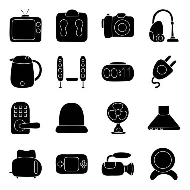 Ev Aksesuarları Paketi Katı Simgesi