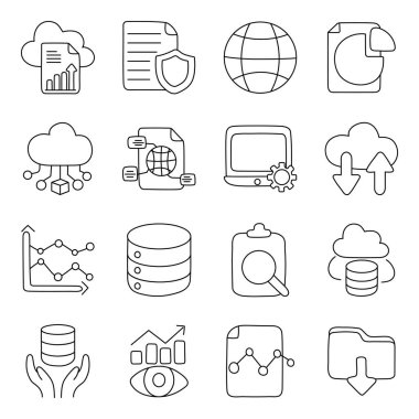 Veri Analizi ve İş Doğrusal Simgesi Paketi