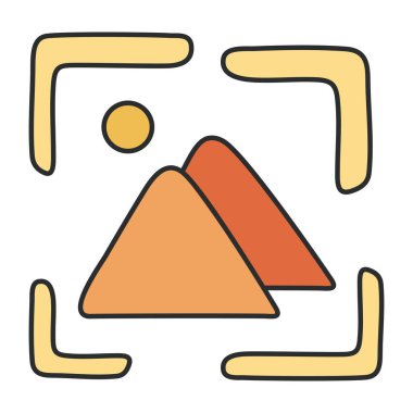 Resim taramasının eşsiz bir tasarım simgesi 