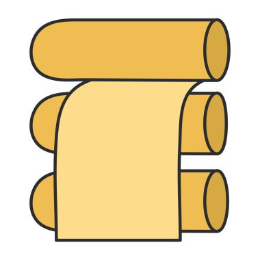 Doku rulosunun mükemmel tasarım simgesi