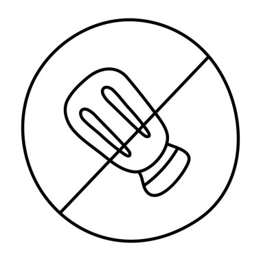 Sodyum içermeyen kavramsal düz tasarım simgesi