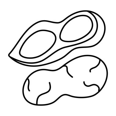 Yer fıstığının ikon tasarımı 