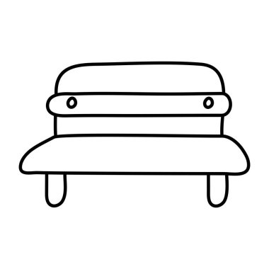 Editable design icon of outdoor bench 