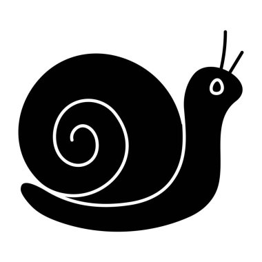 Salyangoz hayvanının simge tasarımı 