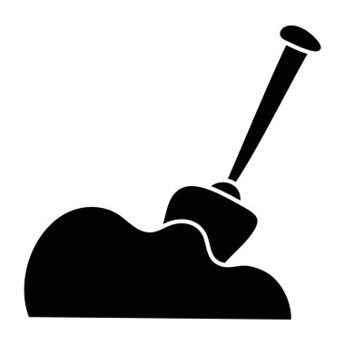 Kazmanın düzenlenebilir tasarım simgesi 