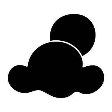 Parçalı bulutlu günün eşsiz tasarım simgesi 