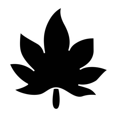 Editable design icon of maple leaf 