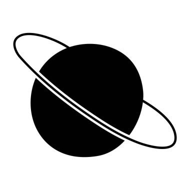 Editable design icon of revolving planet 