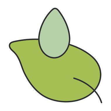 Yaprağın yaratıcı tasarım simgesi