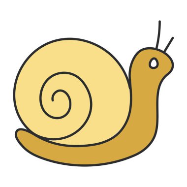 Salyangoz hayvanının simge tasarımı 