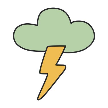 Gök gürültüsü simgesi mükemmel tasarlanmış