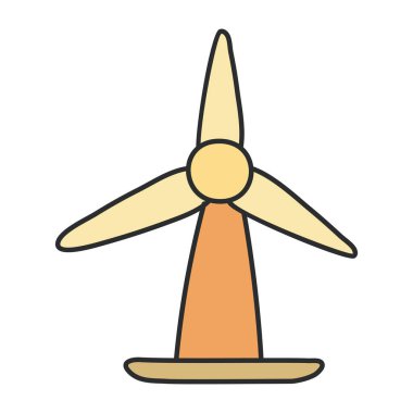 Windmill icon, editable vector