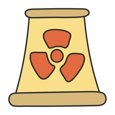 Perfect design icon of nuclear plant 