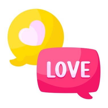 Romantik sohbetin modern tasarım etiketi