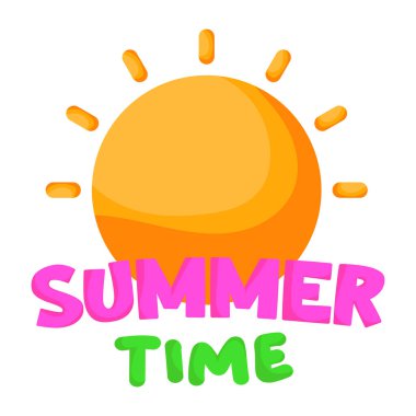 Renkli tasarımda bir güneş ışığı çıkartması 