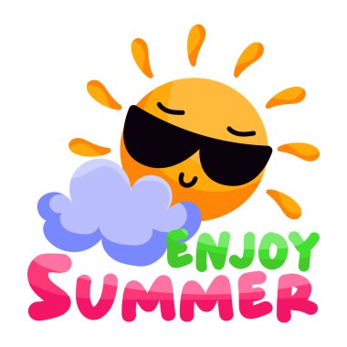 Havalı emojinin moda tasarım etiketi 