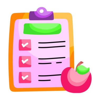 Diyet grafiğinin kavramsal düz tasarım etiketi