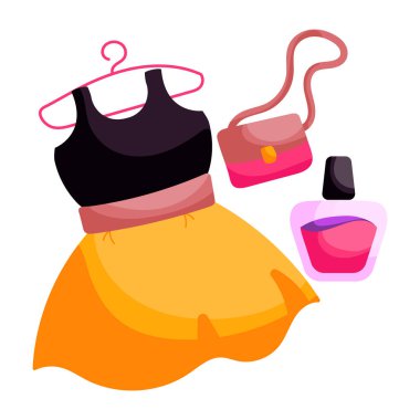 Parti elbisesinin güzel tasarım etiketi