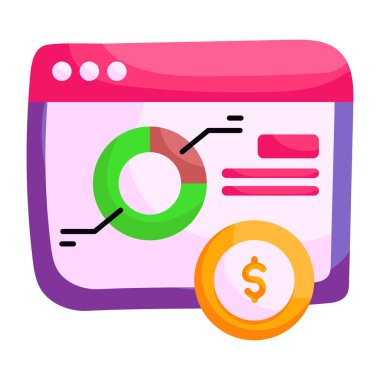 Finansal tablonun modern tasarım etiketi