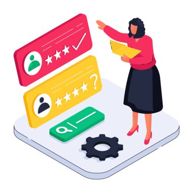 Müşteri reytinglerinin yaratıcı tasarım çizimi 