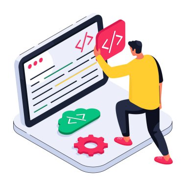 Web kodlamasının eşsiz tasarım çizimi