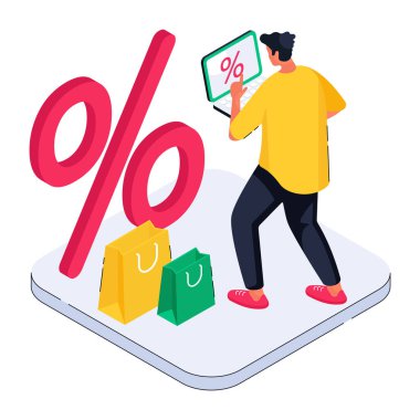 İndirim için mükemmel tasarım çizimi