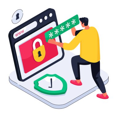 Kilitli web sitesinin modern tasarımı 