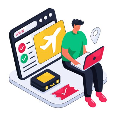 Bilet web sitesinin benzersiz tasarımı 