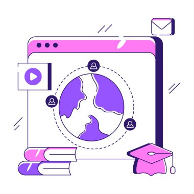 Küresel eğitimin yassı tasarımı 