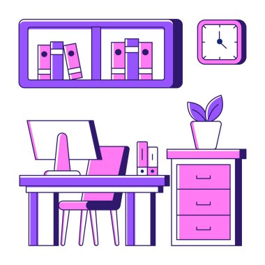 İşyerinin benzersiz bir tasarım çizimi 