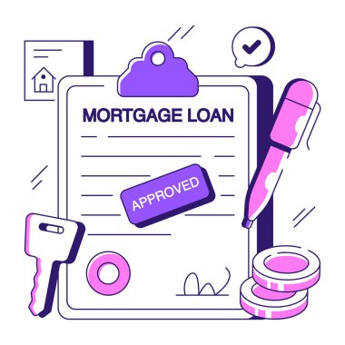 Mortgage kredi anlaşmasının modaya uygun tasarımı 