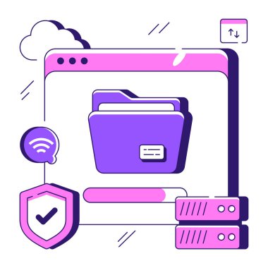 Çevrimiçi dizinin eşsiz tasarım çizimi 