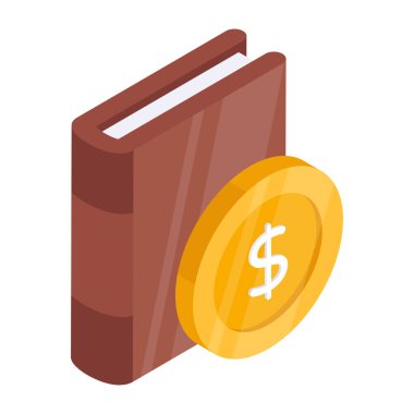 Finans kitabının yaratıcı tasarım simgesi