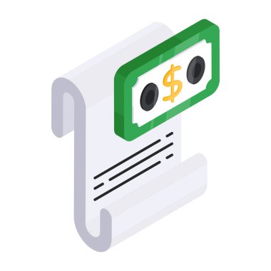 Finansal kağıdın eşsiz tasarım simgesi