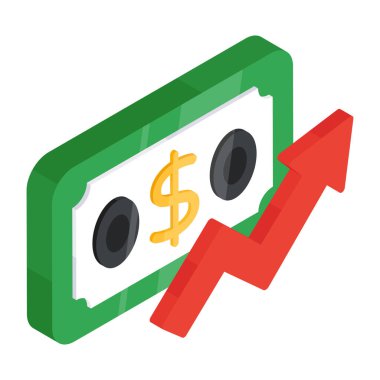 Dolar değeri artışının moda tasarım simgesi 