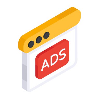 Reklam sitesinin mükemmel tasarım simgesi 