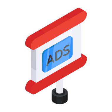 Reklam panosunun premimium indirme simgesi